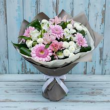 Букет цветов из:  Герберы, Альстромерии и Хризантемы в Обидимо
