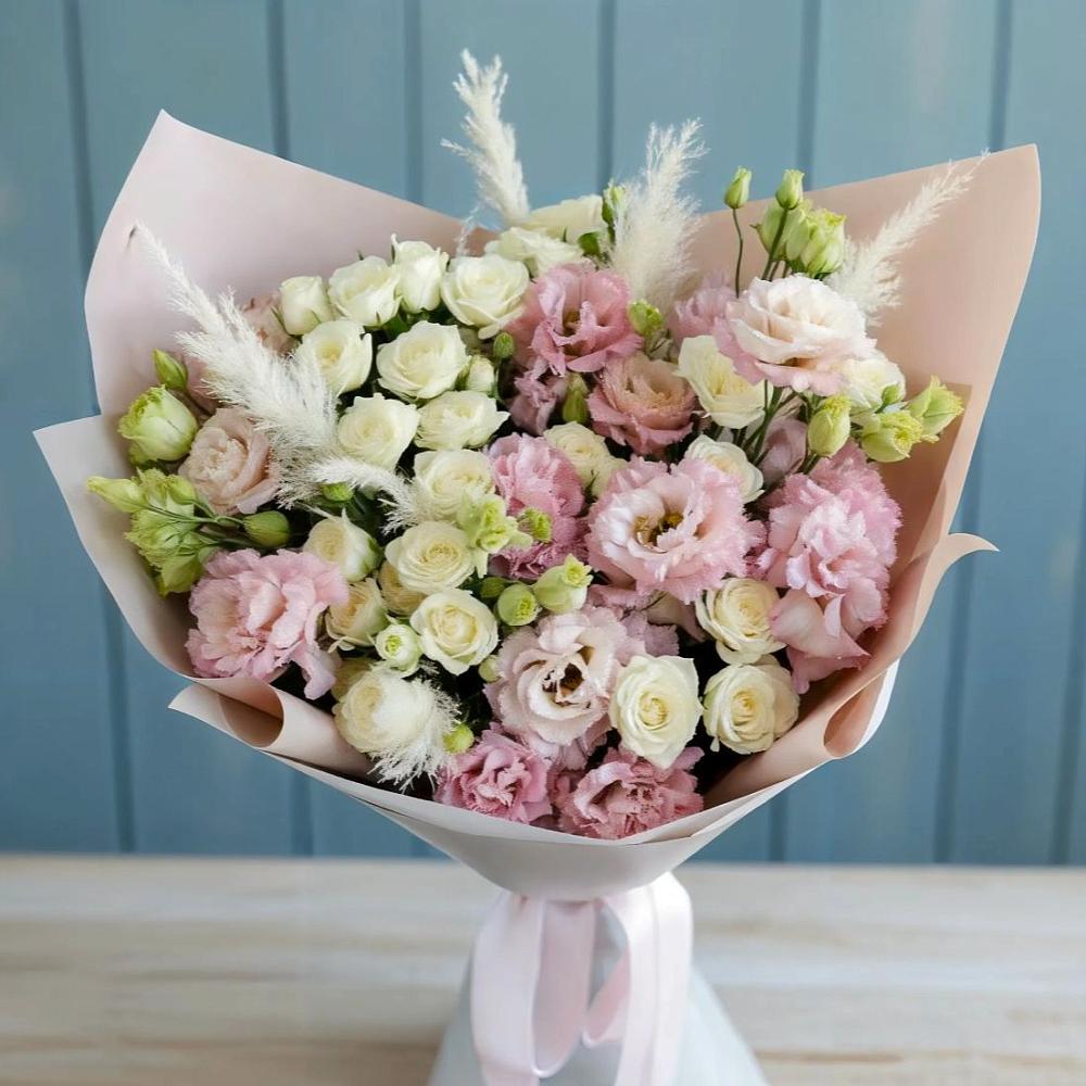 Букет цветов из: Альстромерии и Розы в Обидимо