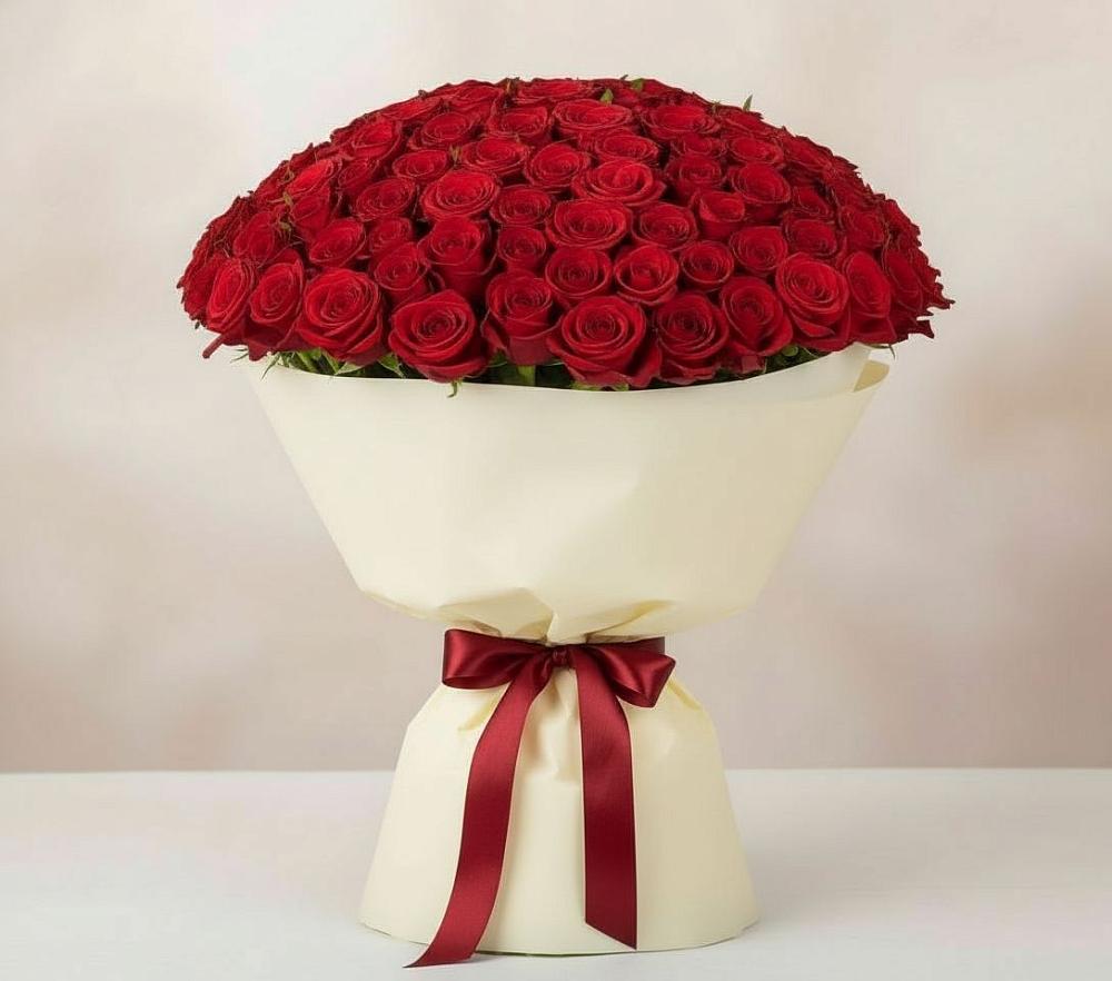 Букет 101 Красная роза Милано в Обидимо