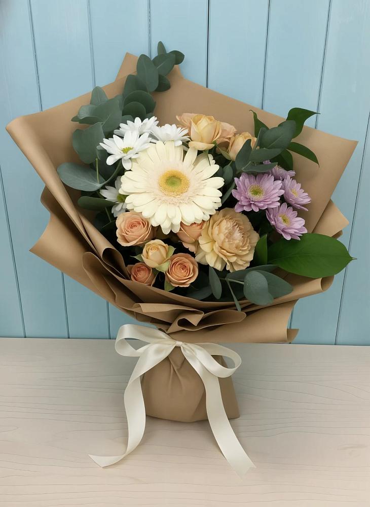 Букет цветов из: Герберы и Хризантемы в Обидимо