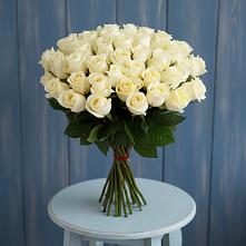 Букет 51 Белая роза Эдлесс Лав в Обидимо