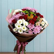 Букет цветов из:  Розы, Хризантемы и Альстромерии в Обидимо