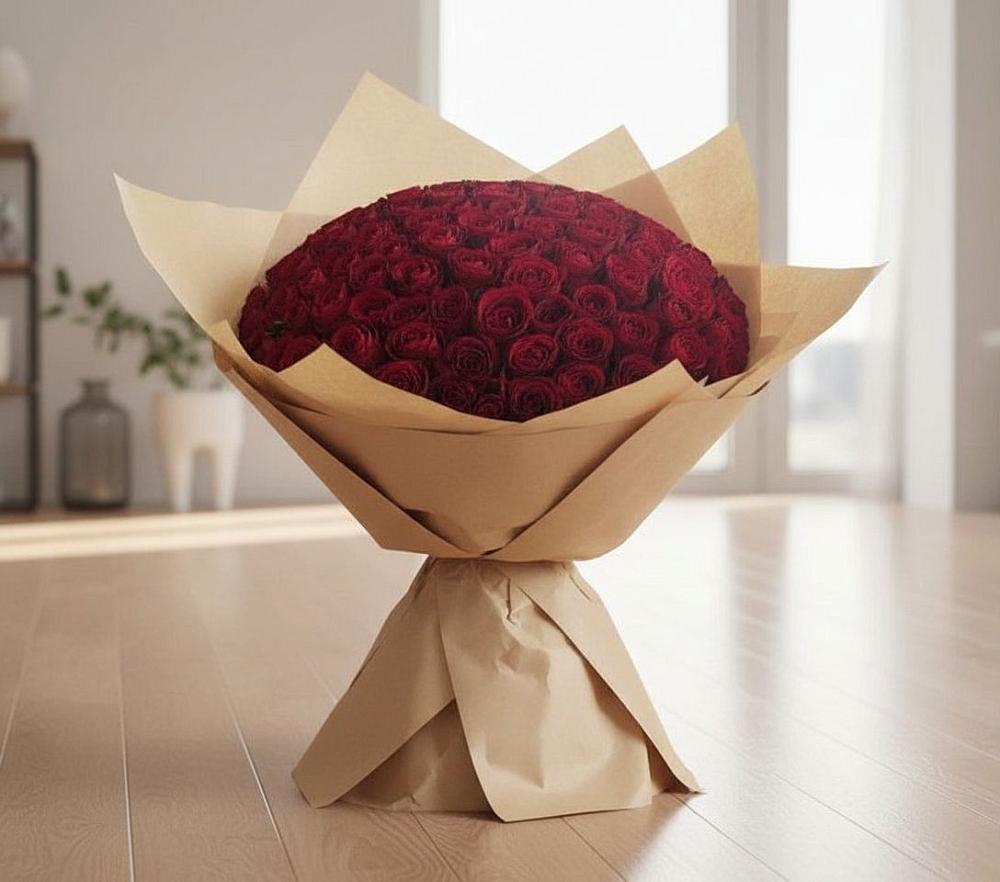 Букет 101 Красная роза в Обидимо