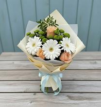 Букет цветов из:  Герберы, Розы и Хризантемы в Обидимо