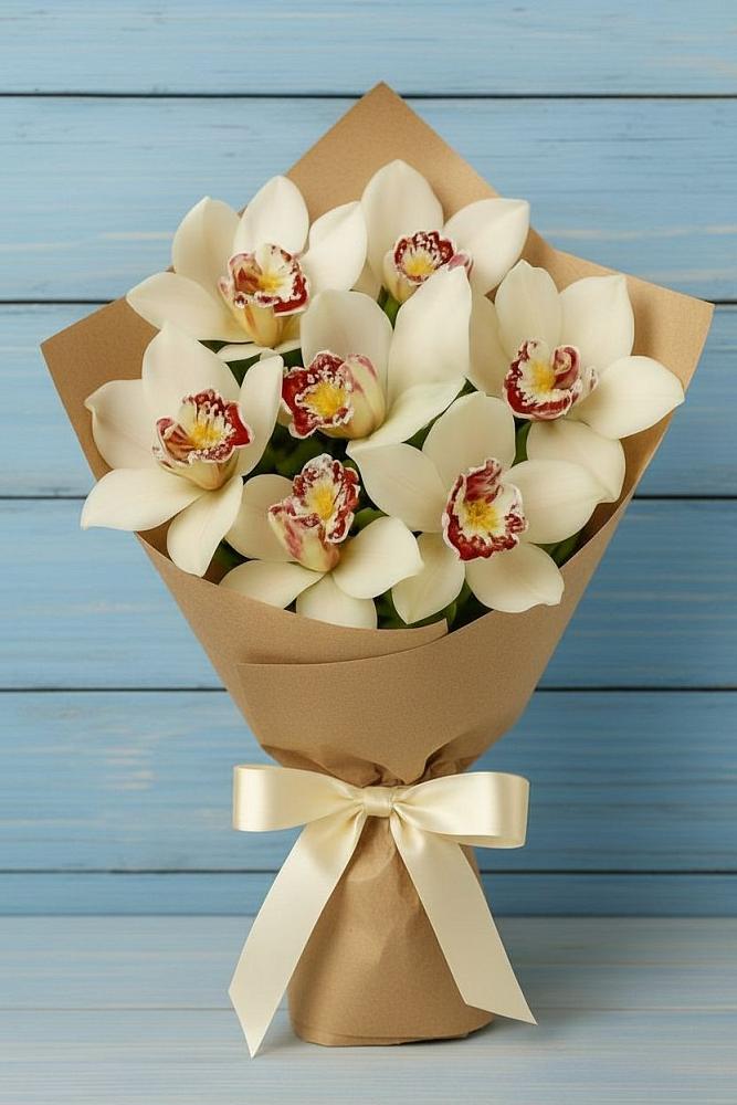 Букет цветов из: Орхидеи и Розы в Обидимо